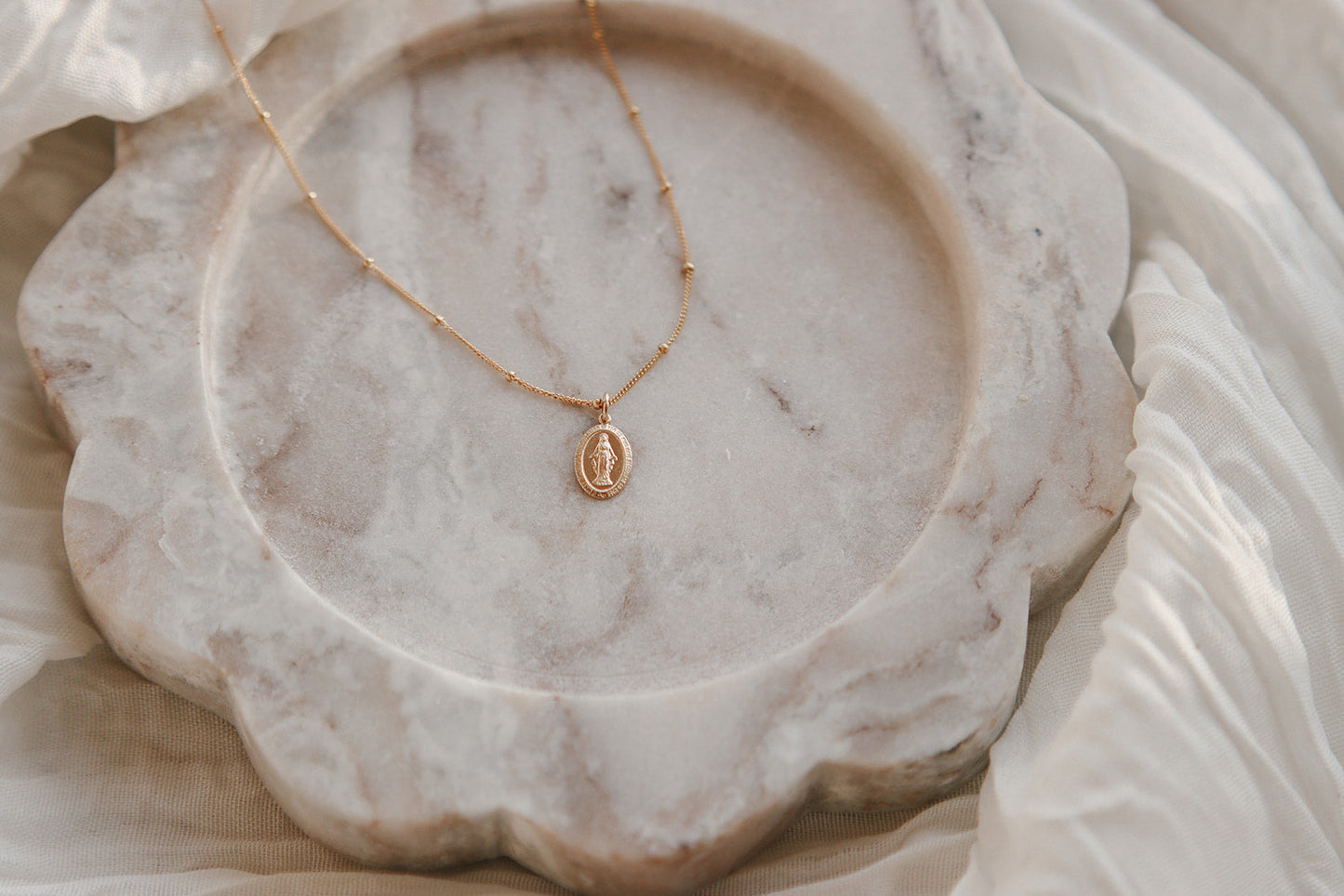 Dainty Miraculous Medal Necklace - Journeys of Faith