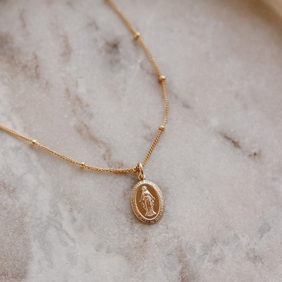 Dainty Miraculous Medal Necklace - Journeys of Faith