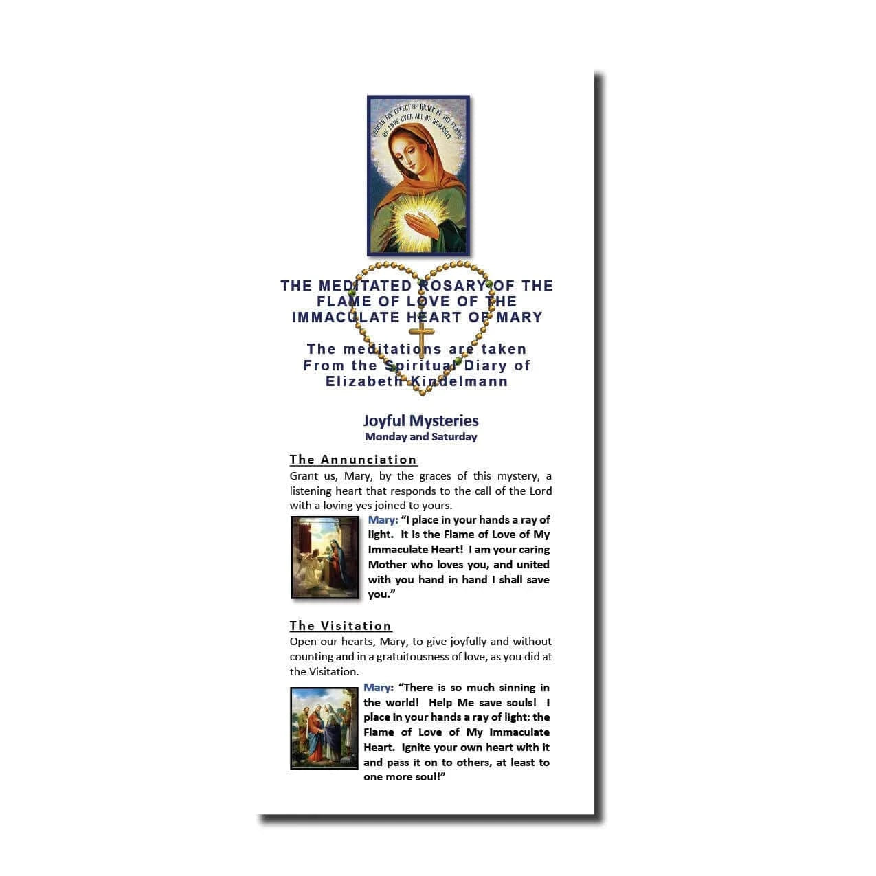 Meditated Rosary of the Flame of Love of. the Immaculate Heart of Mary Packages - Bob and Penny Lord Journeys of Faith