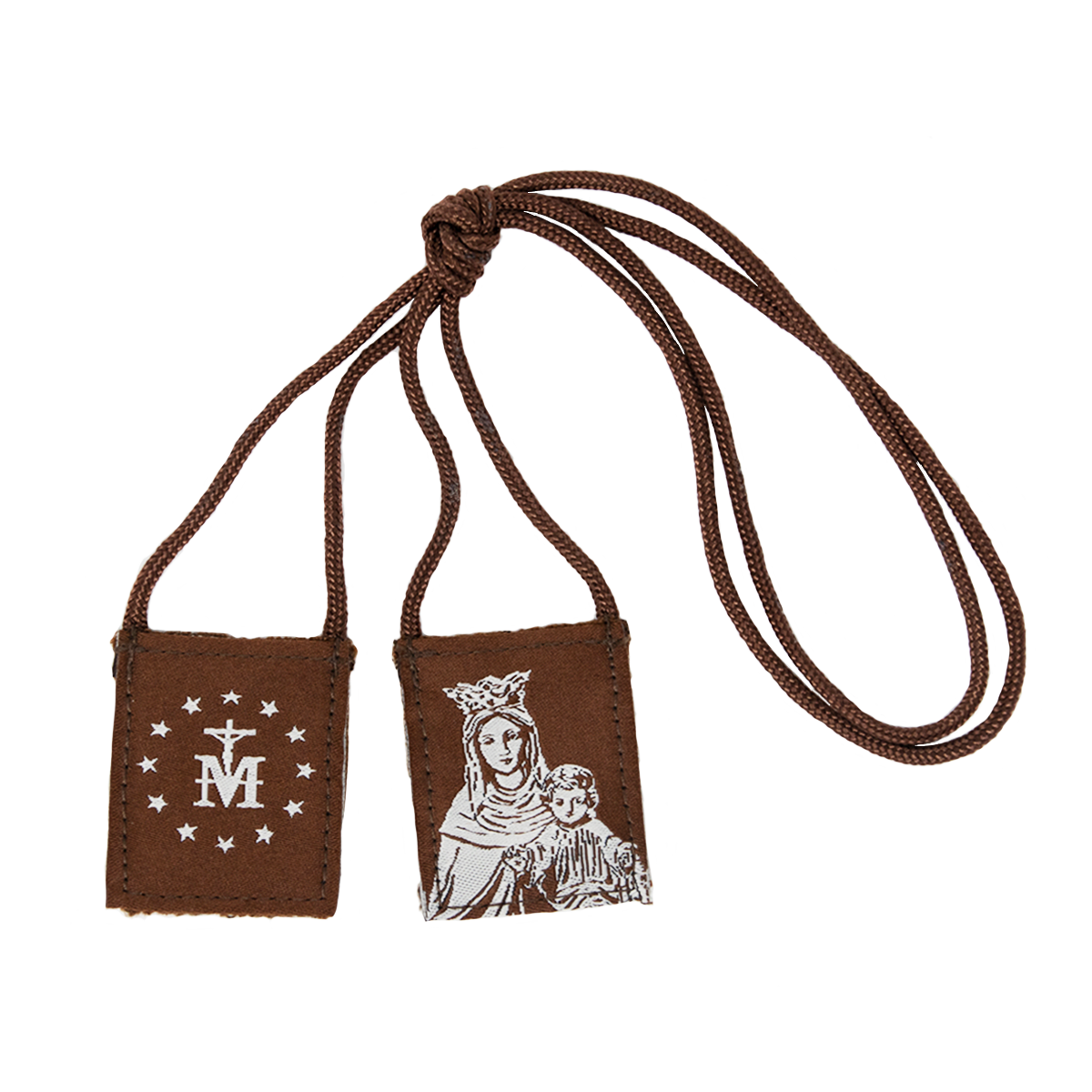 OLMC Crown of Stars | Our Lady of Mt. Carmel Premium Brown Scapular - Journeys of Faith