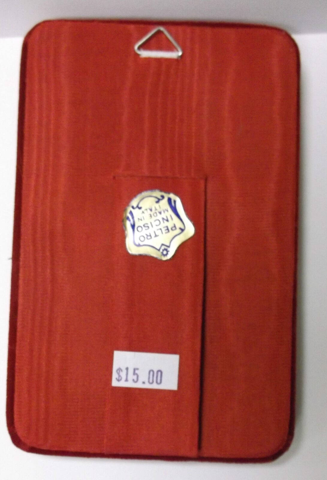 Saint Anthony Pewter Image Engraved on Red Velvet Frame, New from Italy - Bob and Penny Lord