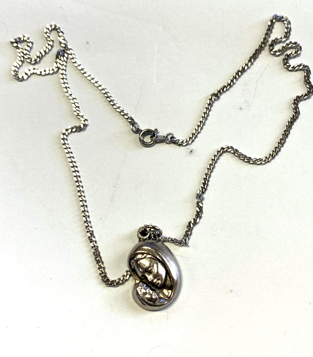 Blessed Mother with Child Pendant 20" Necklace, New - Bob and Penny Lord