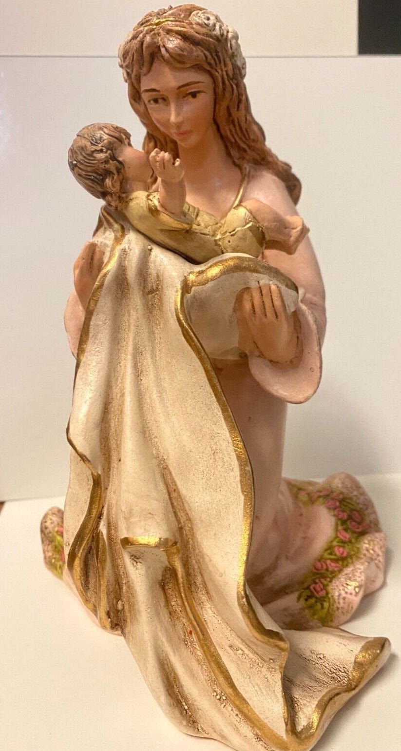 Virgin of Tenderness 7.75" Hand Painted Statue, New Colombia - Bob and Penny Lord
