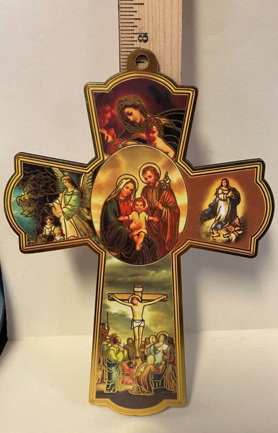 Colorful Images of Heaven Wood Cross, 7.75", New - Bob and Penny Lord