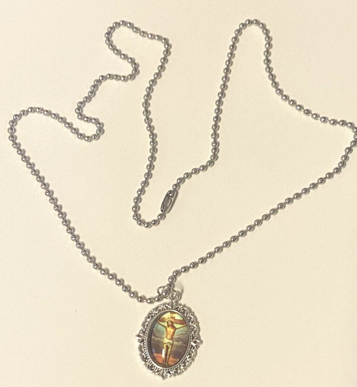 Saint Maximilian Kolbe Museum HIstory /Crucified Jesus Necklace New from Japan - Bob and Penny Lord