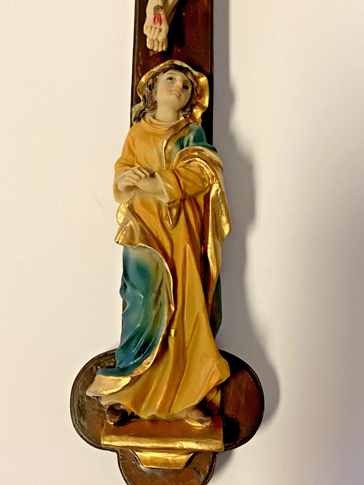 Holy Trinity + Blessed Mary 13" Crucifix , New - Bob and Penny Lord