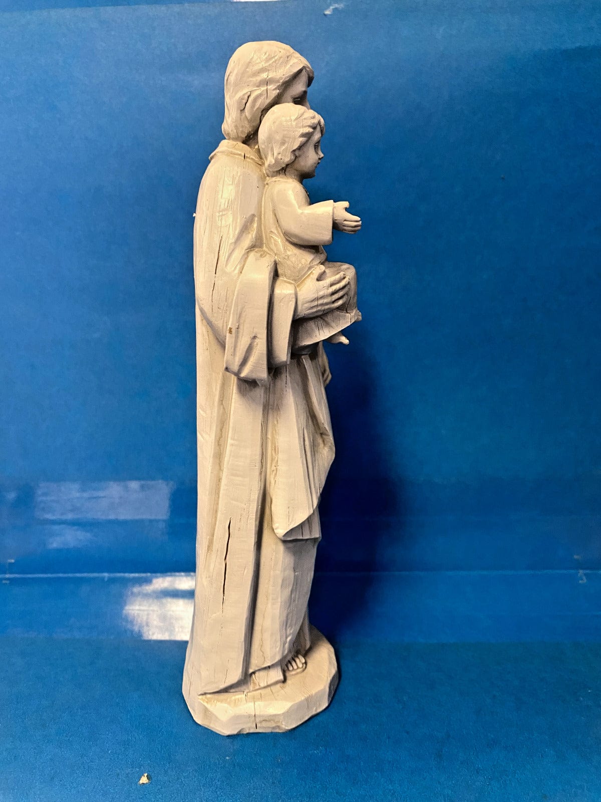 Saint Joseph with Child 8" Stone Finish Statue, New - Bob and Penny Lord