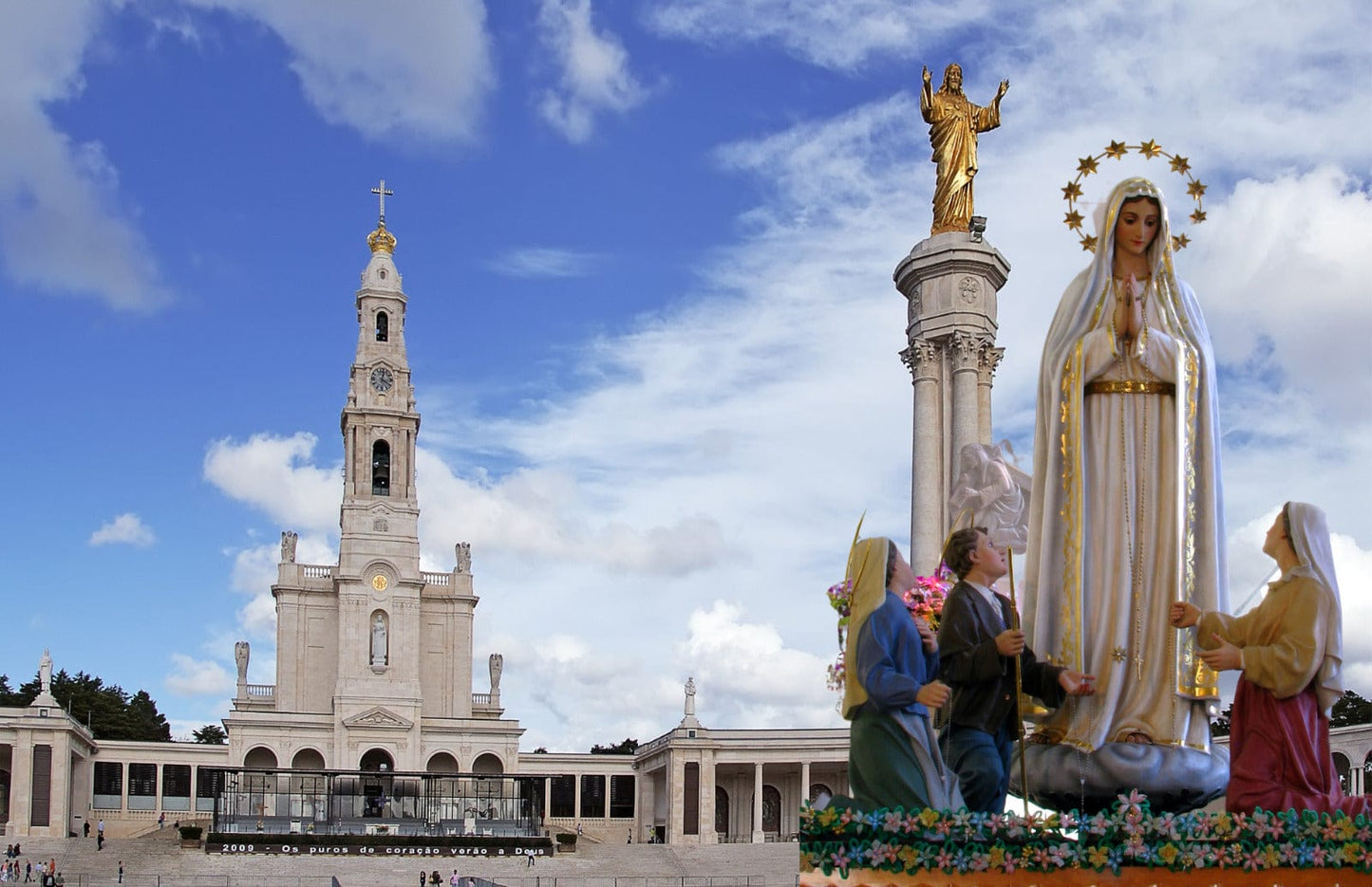 Our Lady of Fatima 11x17 art print by Journeys of Faith, depicting a detailed religious image of Our Lady of Fatima on paper