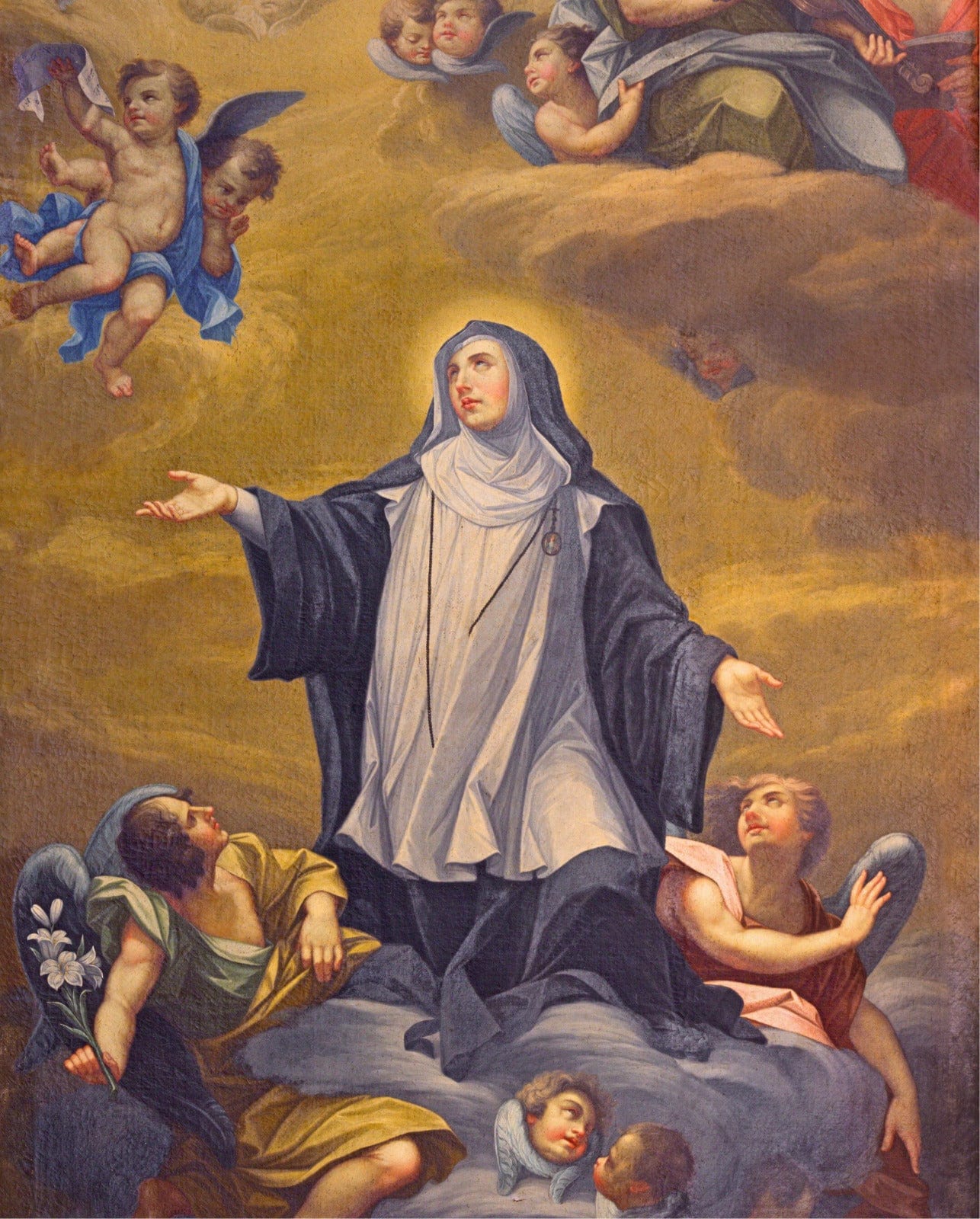 Saint Catherine of Siena 8x10 print from Journeys of Faith, featuring a detailed religious artwork of the saint.