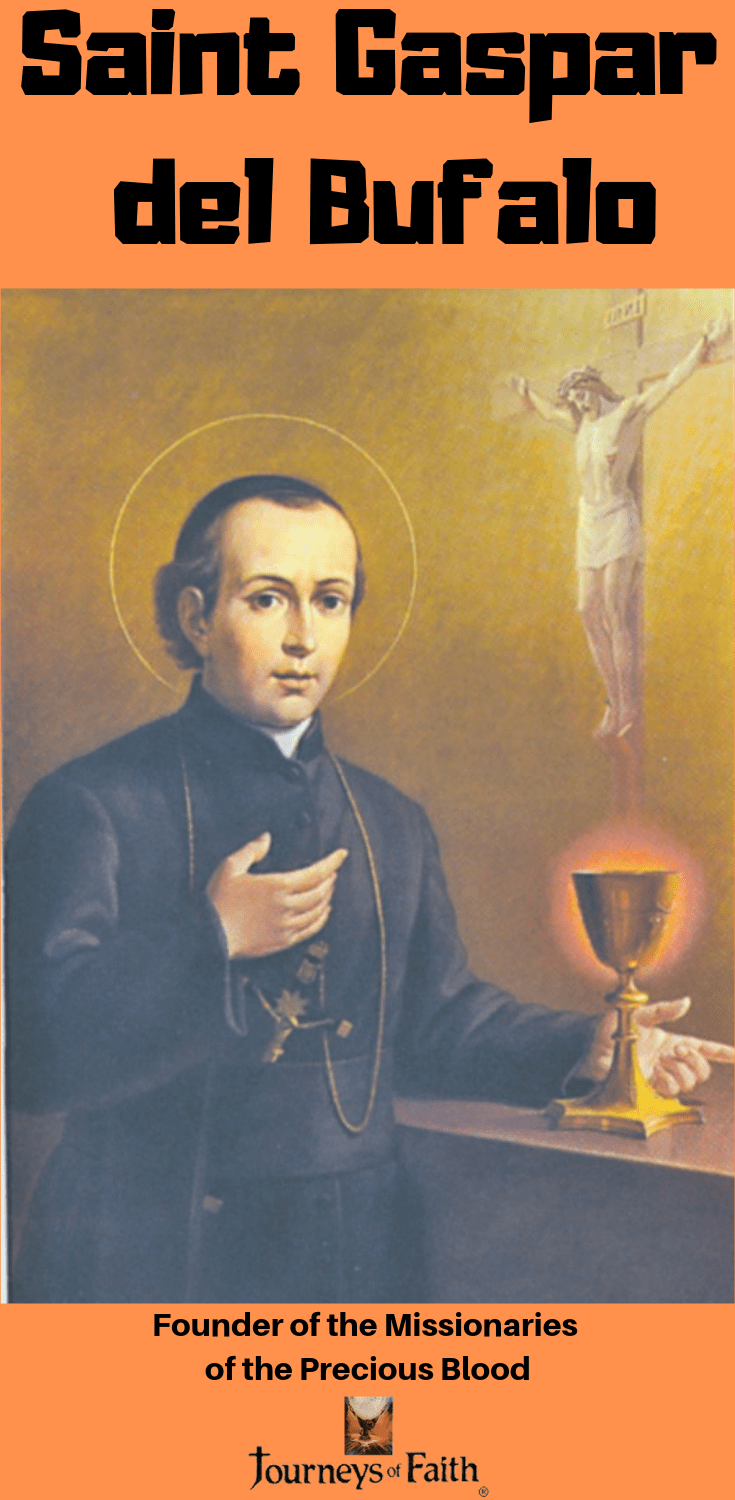 DVD of Saint Gaspar del Bufalo by Bob and Penny Lord, featuring a cover image of the saint in religious attire.