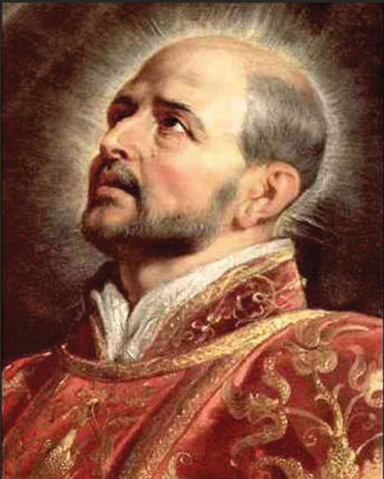 8x10 print of Saint Ignatius of Loyola by Bob and Penny Lord, featuring a detailed religious artwork image.