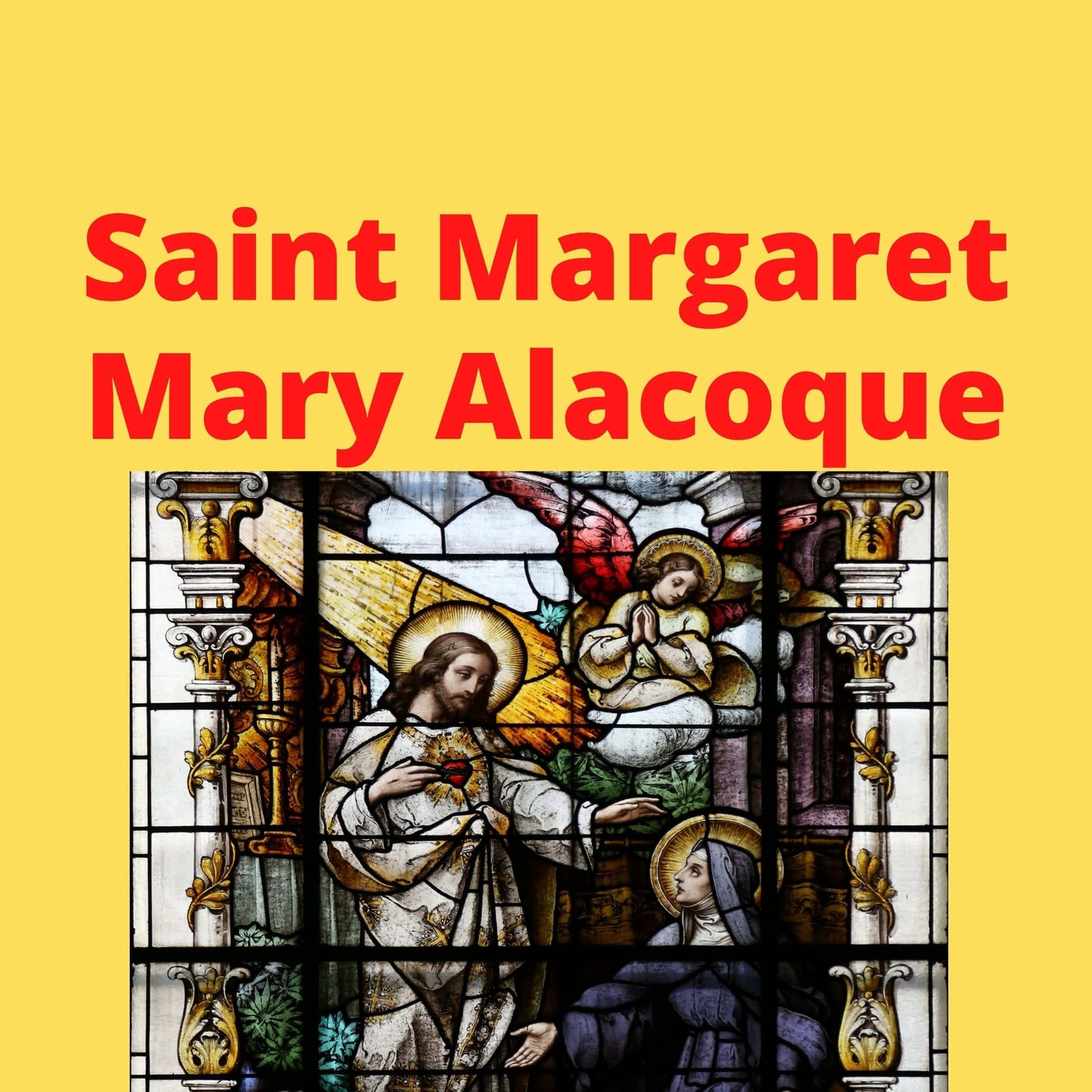 Saint Margaret Mary Alacoque and Sacred Heart of Jesus DVD by Bob and Penny Lord, showing the DVD case with religious artwork.