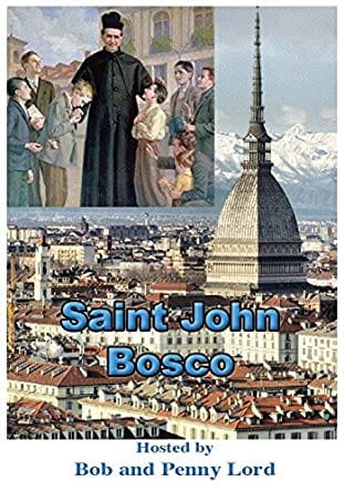 Miniature St. John Bosco minibook by Bob and Penny Lord featuring a colorful cover with religious imagery.