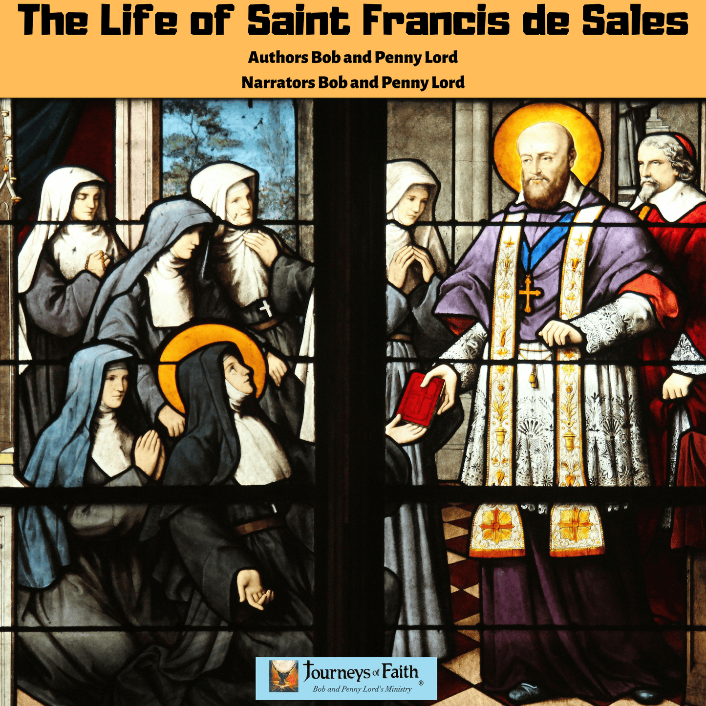 Audio CD titled The Life of Saint Francis de Sales by Bob and Penny Lord Ministry, featuring a cover image with religious artwork.