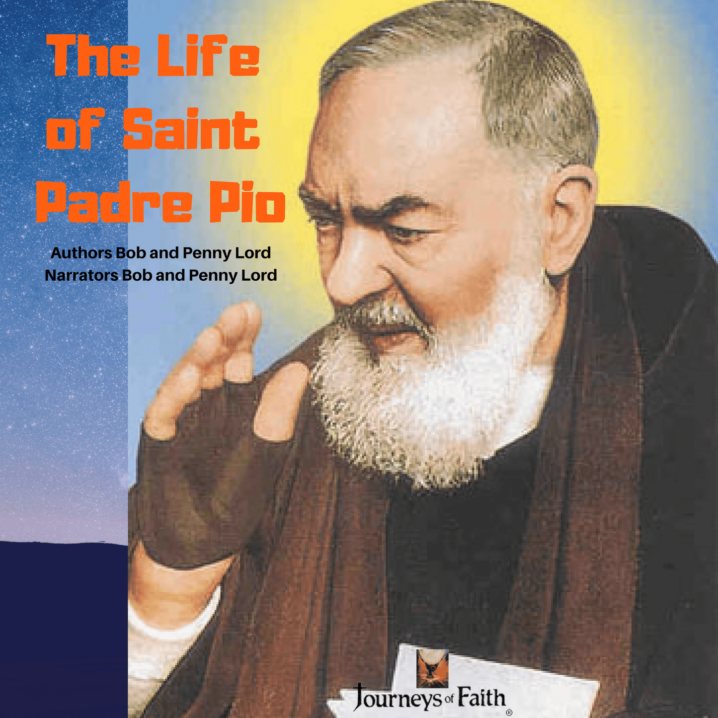Audio CD titled The Life of Saint Padre Pio by Bob and Penny Lord Ministry featuring a cover image of Saint Padre Pio.