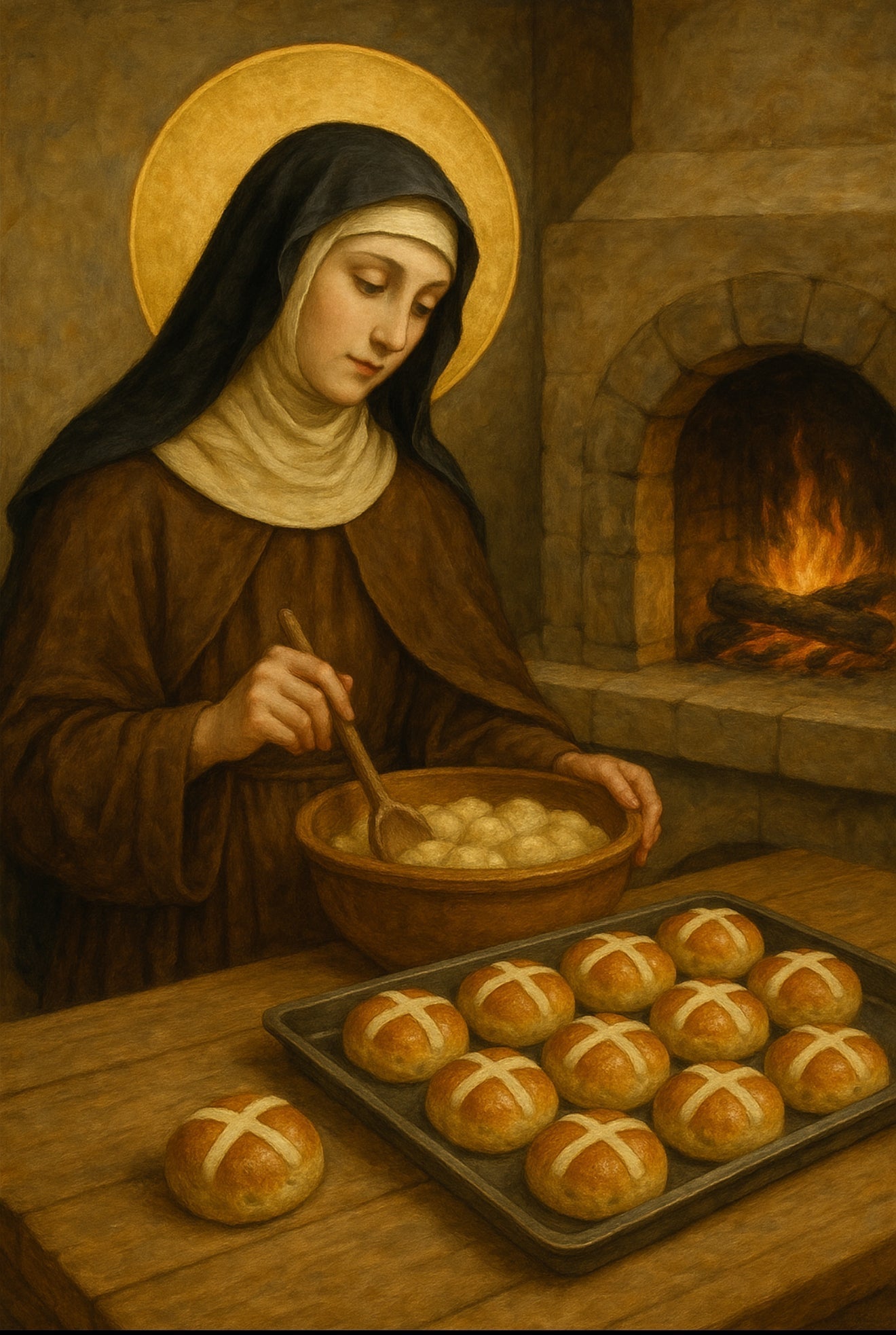 The Origin of Hot Cross Buns - Saint Clare of Assisi