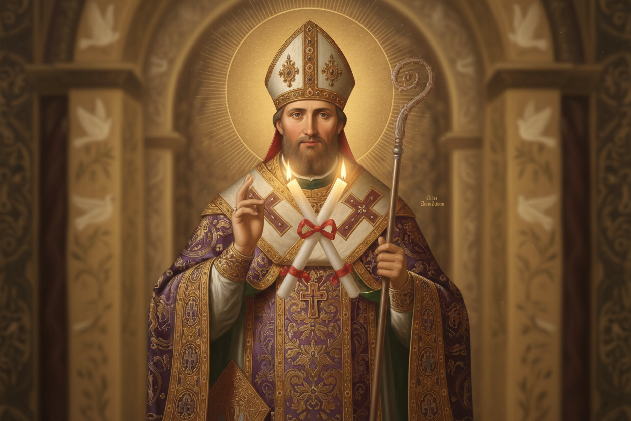 Saint Blaise Bishop-Martyr and the Miraculous Throat Blessing