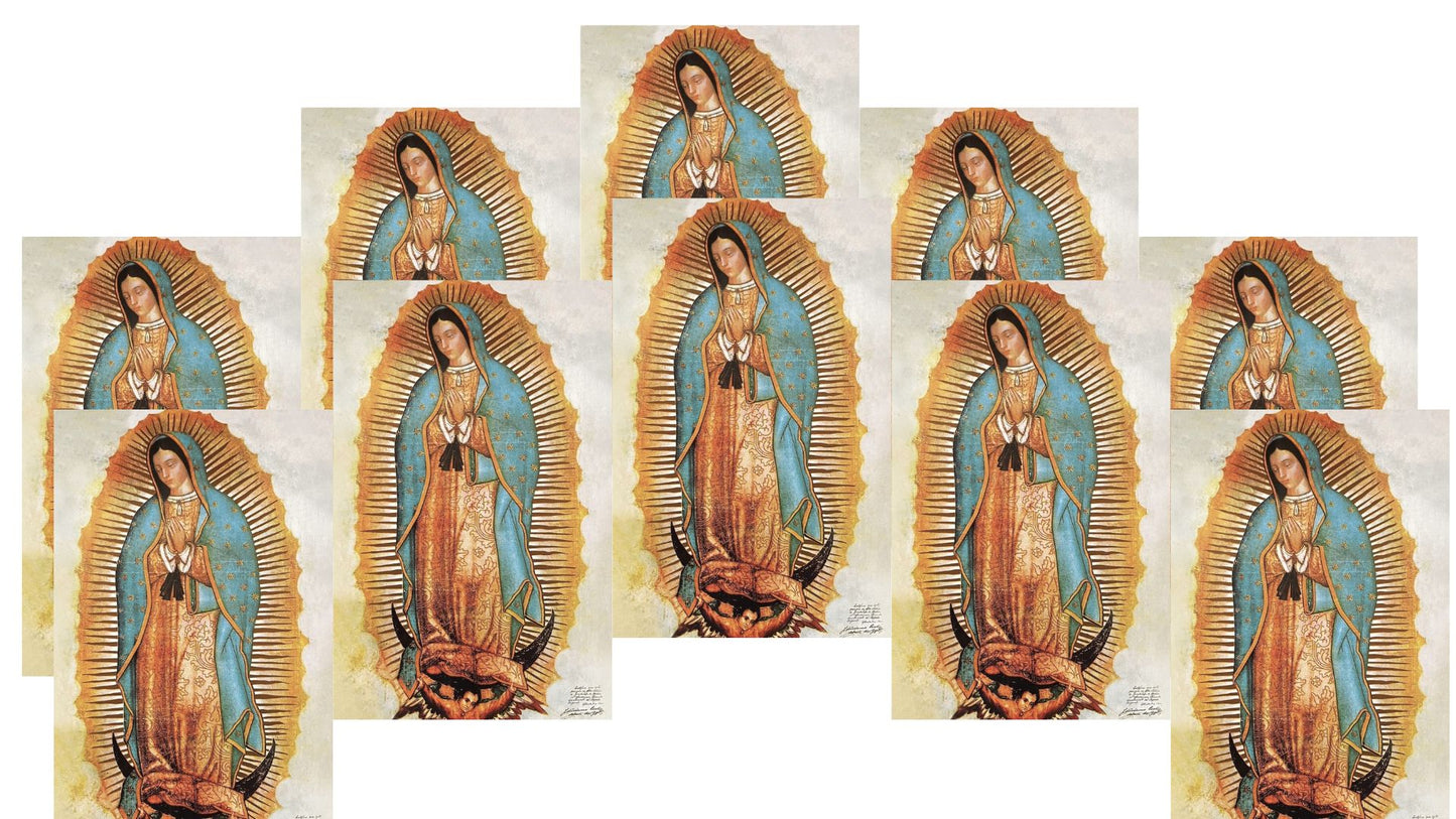 Our Lady of Guadalupe words to Juan Diego Prayer Card Packages - Bob and Penny Lord