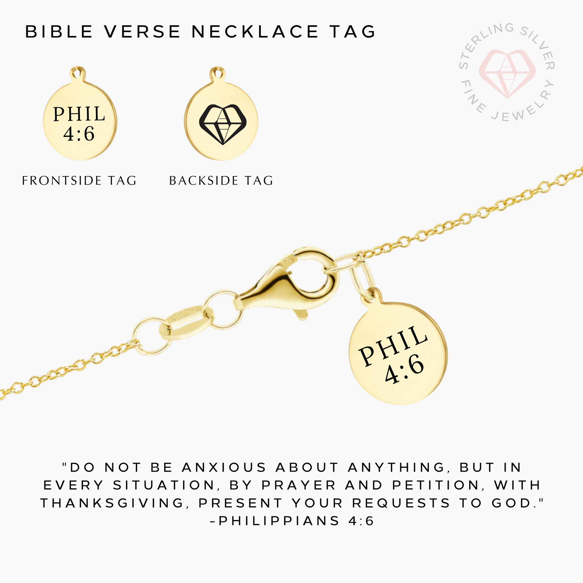 My Hope Necklace- Gold Vermeil & Sterling Silver - Journeys of Faith