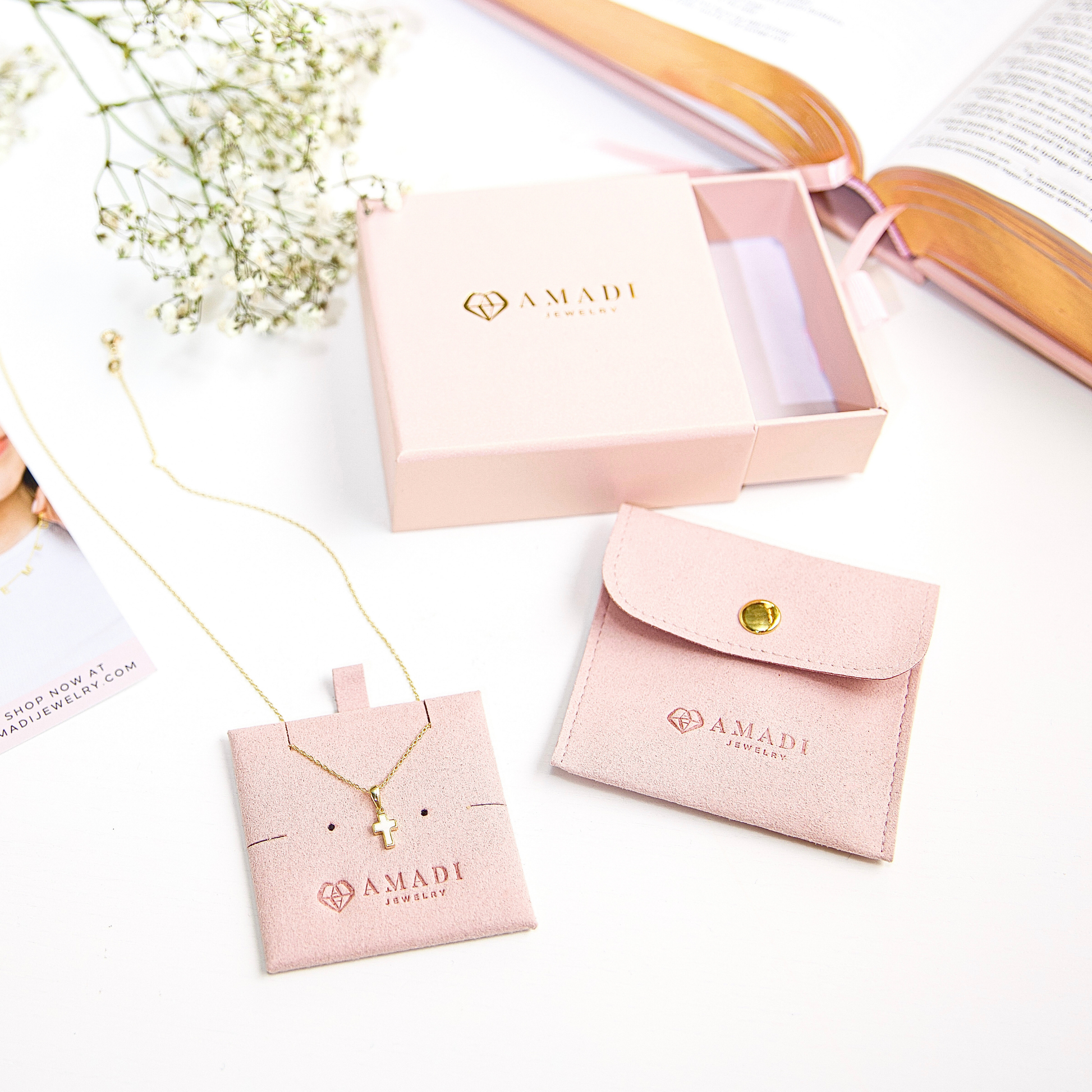 Pure Grace Cross Necklace- Gold Vermeil & Sterling Silver - Journeys of Faith