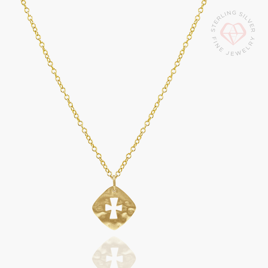 My Stronghold Necklace- Gold Vermeil & Sterling Silver - Journeys of Faith