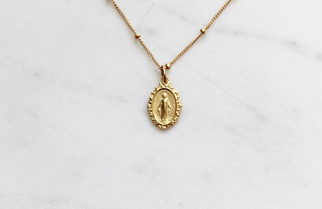 Intricate Miraculous medal necklace - Journeys of Faith