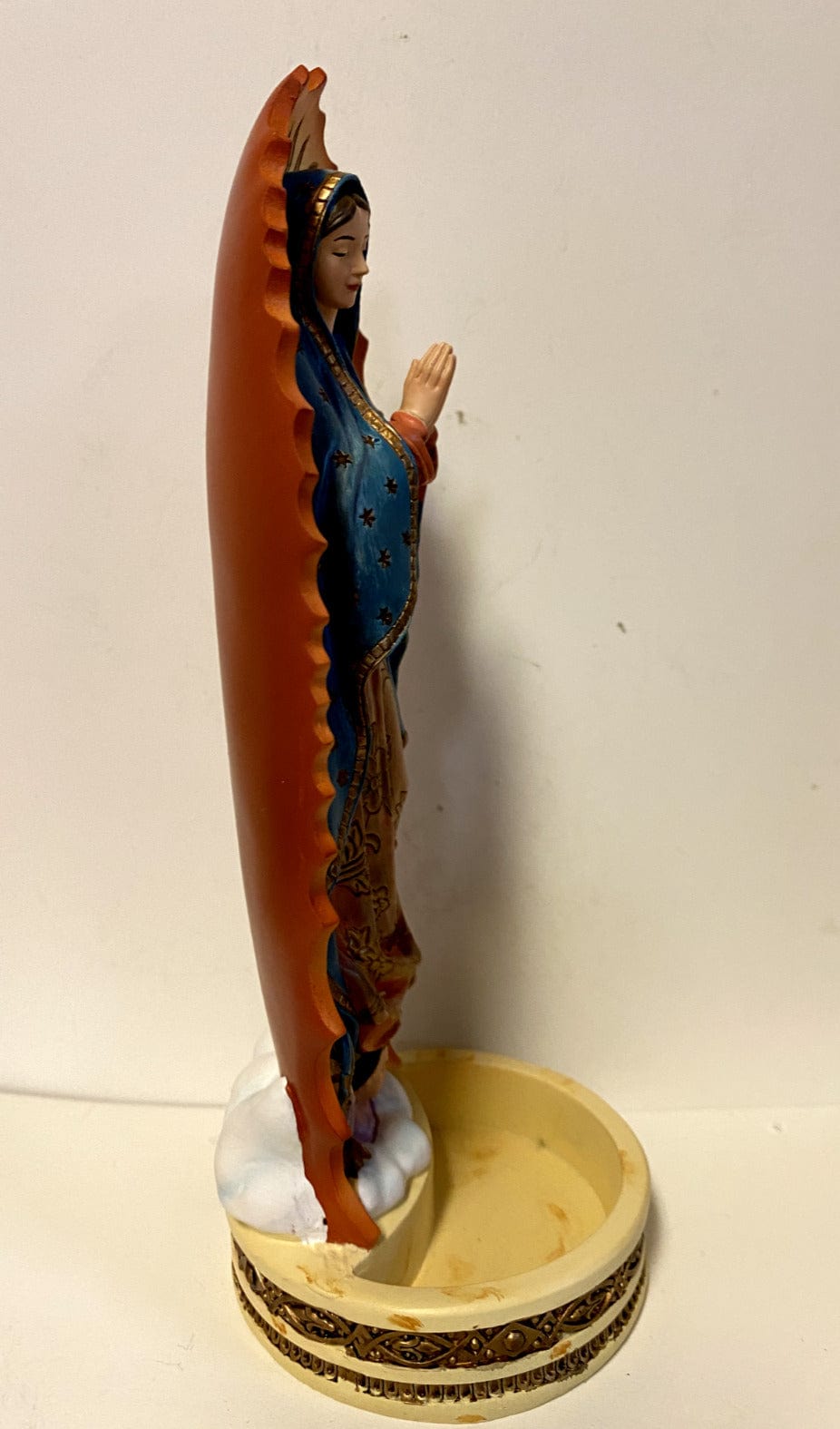 Our Lady of Guadalupe Rosary Holder  8"  Statue, New - Bob and Penny Lord