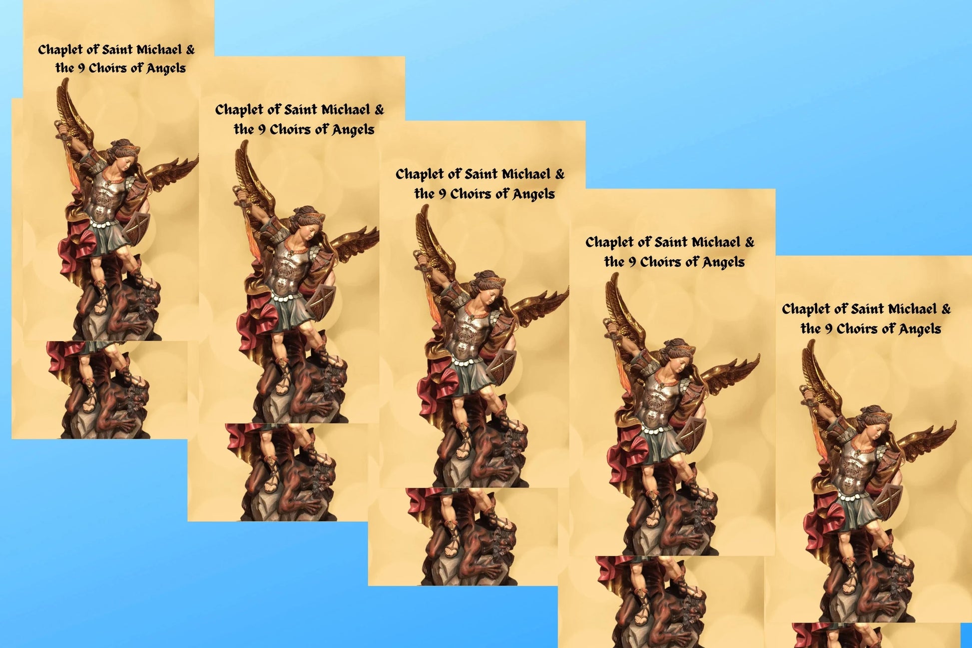Chaplet of Saint Michael & the Nine Choirs of Angels Trifold Prayer Cards - Bob and Penny Lord