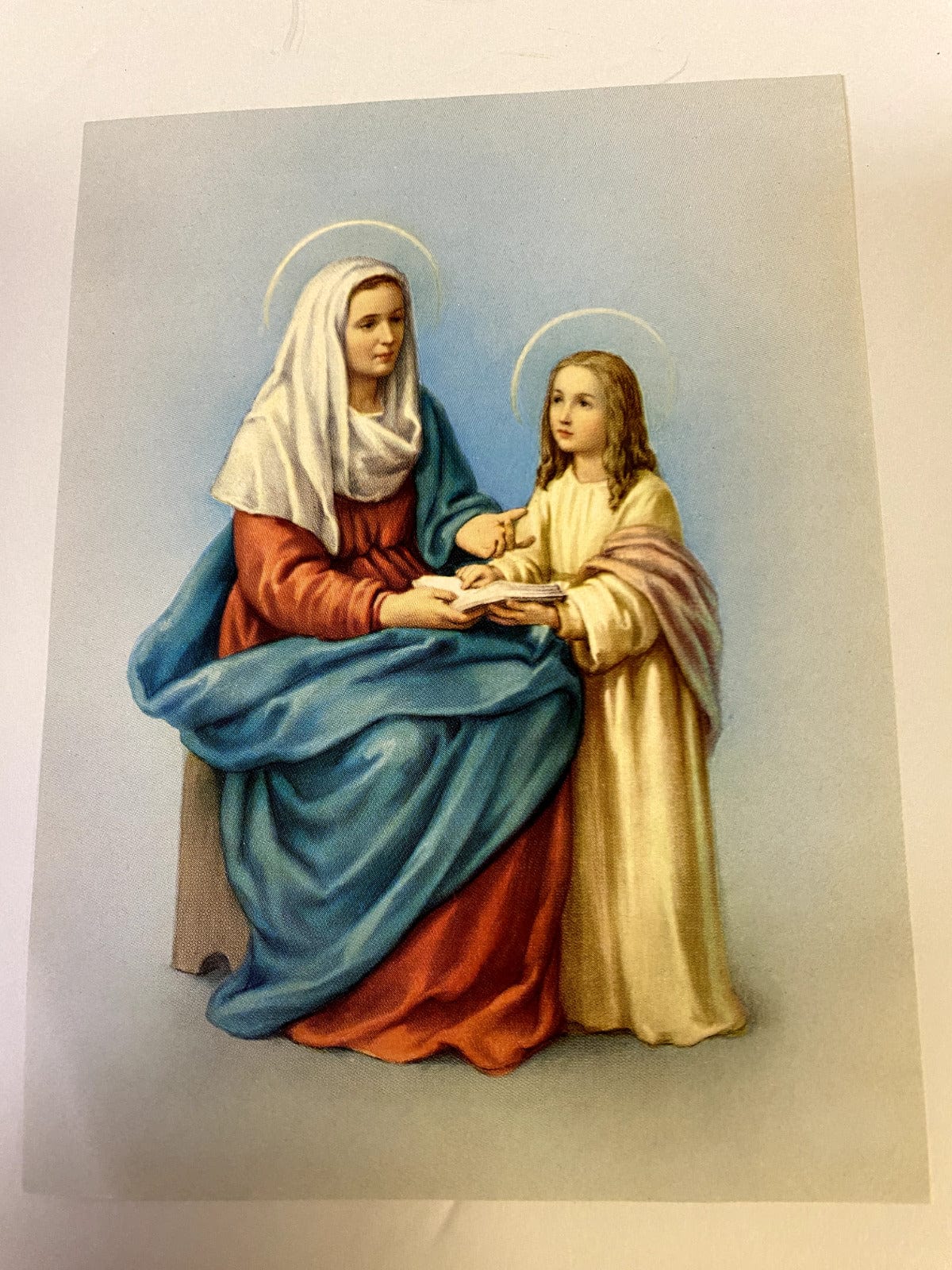 8x6 inch art print of Saint Anne and Virgin Mary by Bob and Penny Lord, Japanese religious artwork illustration.