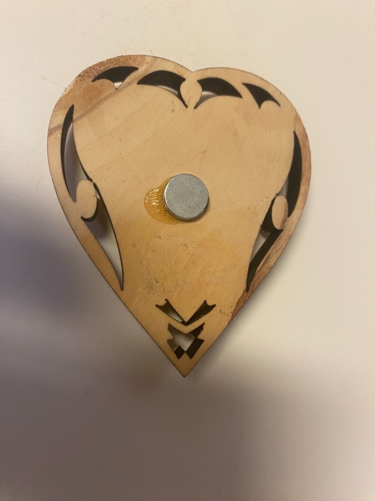 Olive wood Our Lady of Guadalupe magnet from Bethlehem, a Christian religious collectible by Bob and Penny Lord.