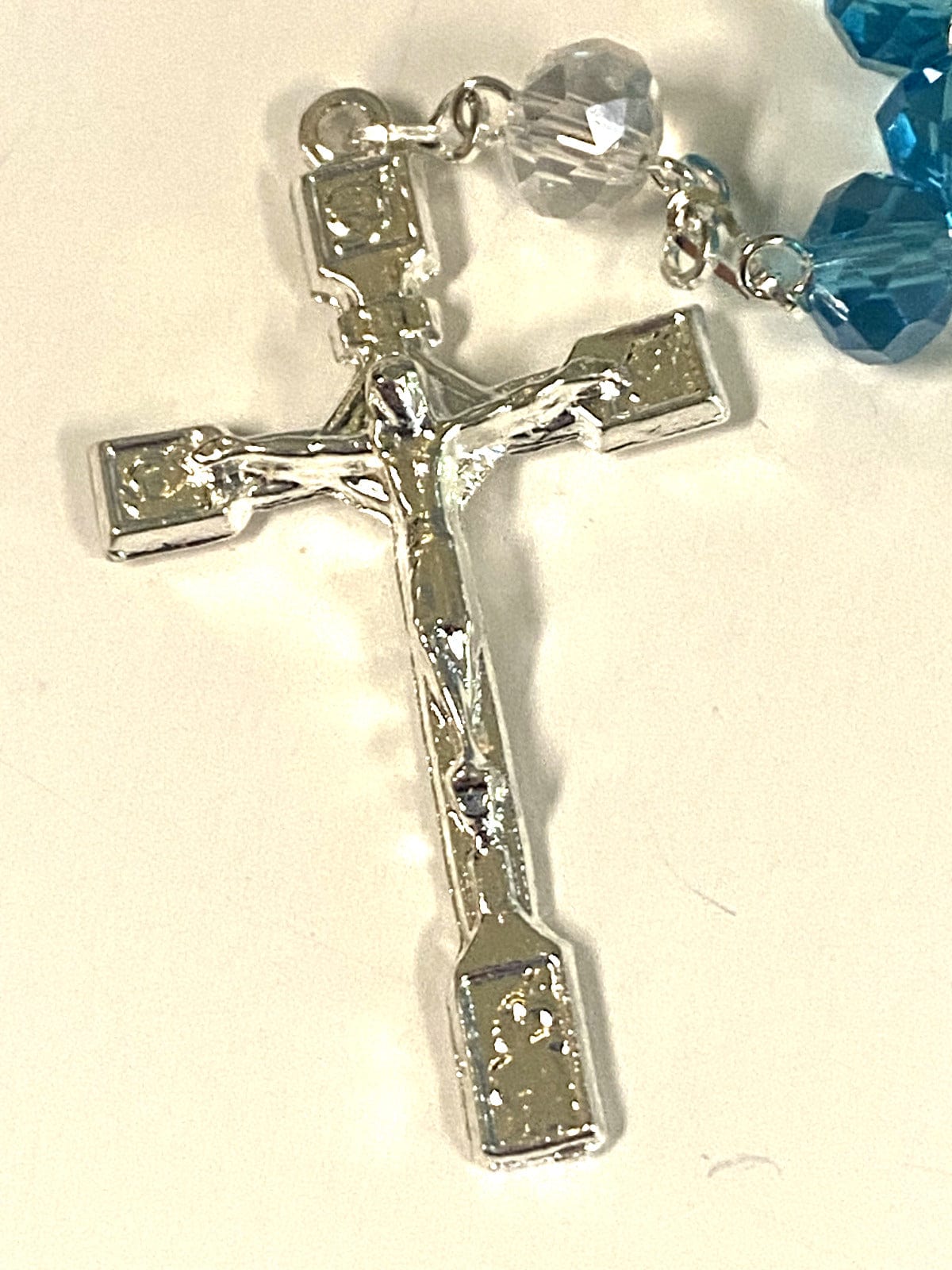 Handmade Our Lady of Charity rosary with wooden beads from Colombia, religious Catholic prayer bead, crafted by Bob and Penny Lord