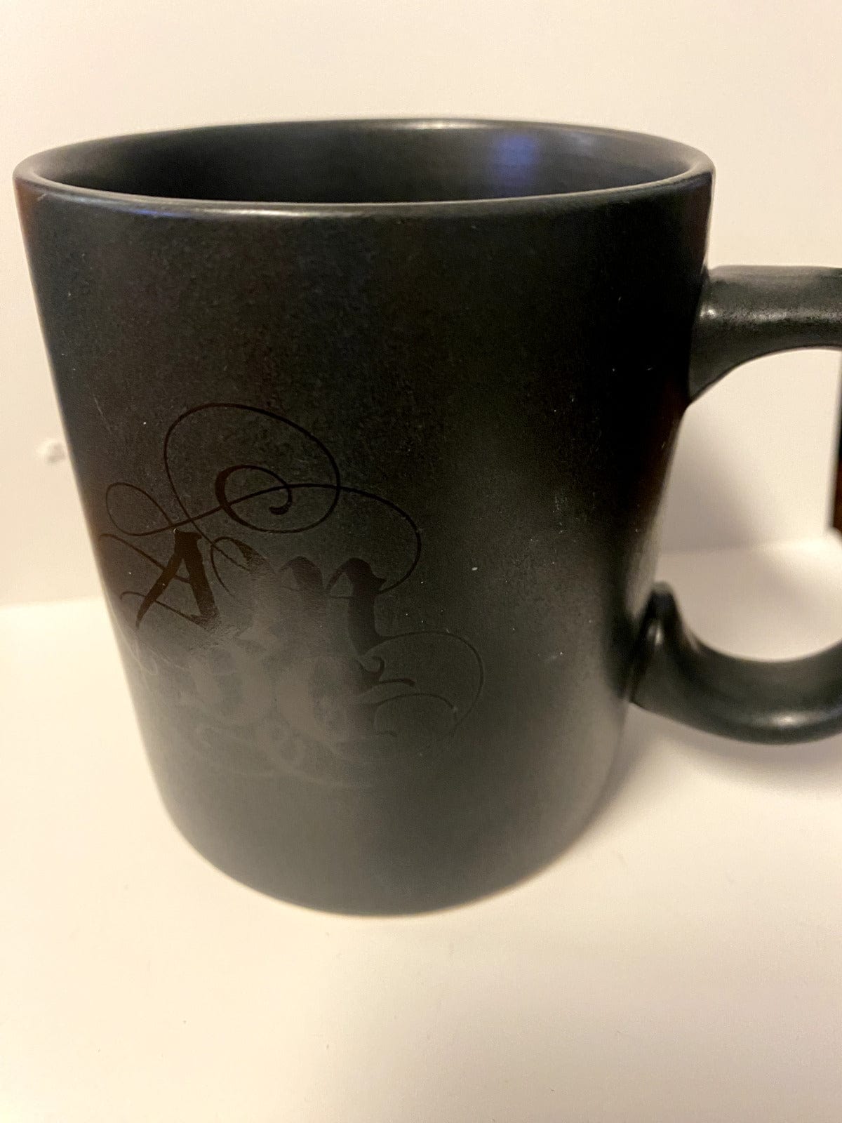 Dark gray ceramic mug with "For the Great Glory" inscription, 14 oz, Christian collectible by Bob and Penny Lord.