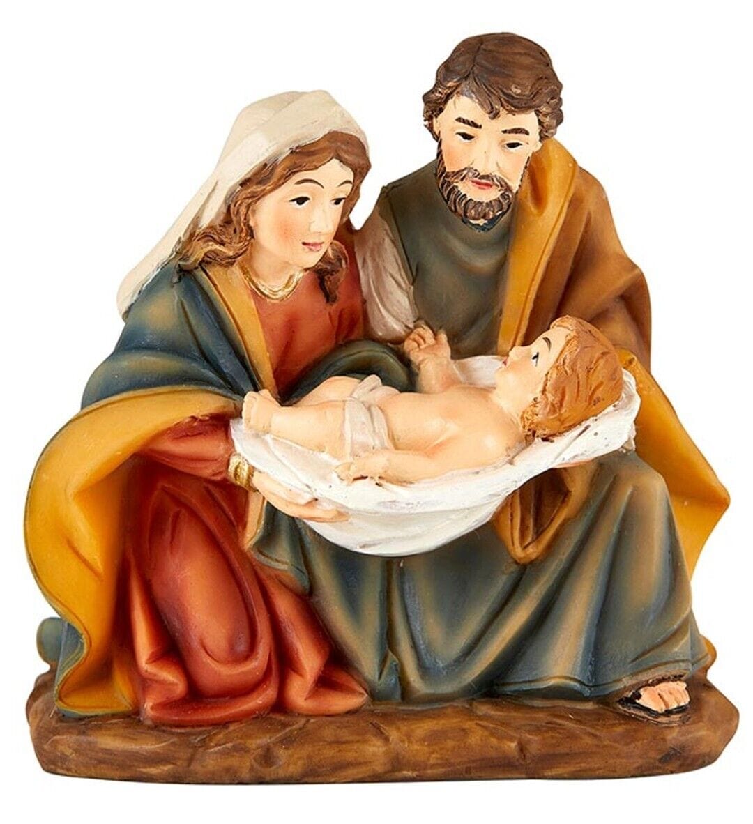 Small kneeling nativity figurine from the holiday nativity collection, depicting a nativity scene figure in a kneeling position.