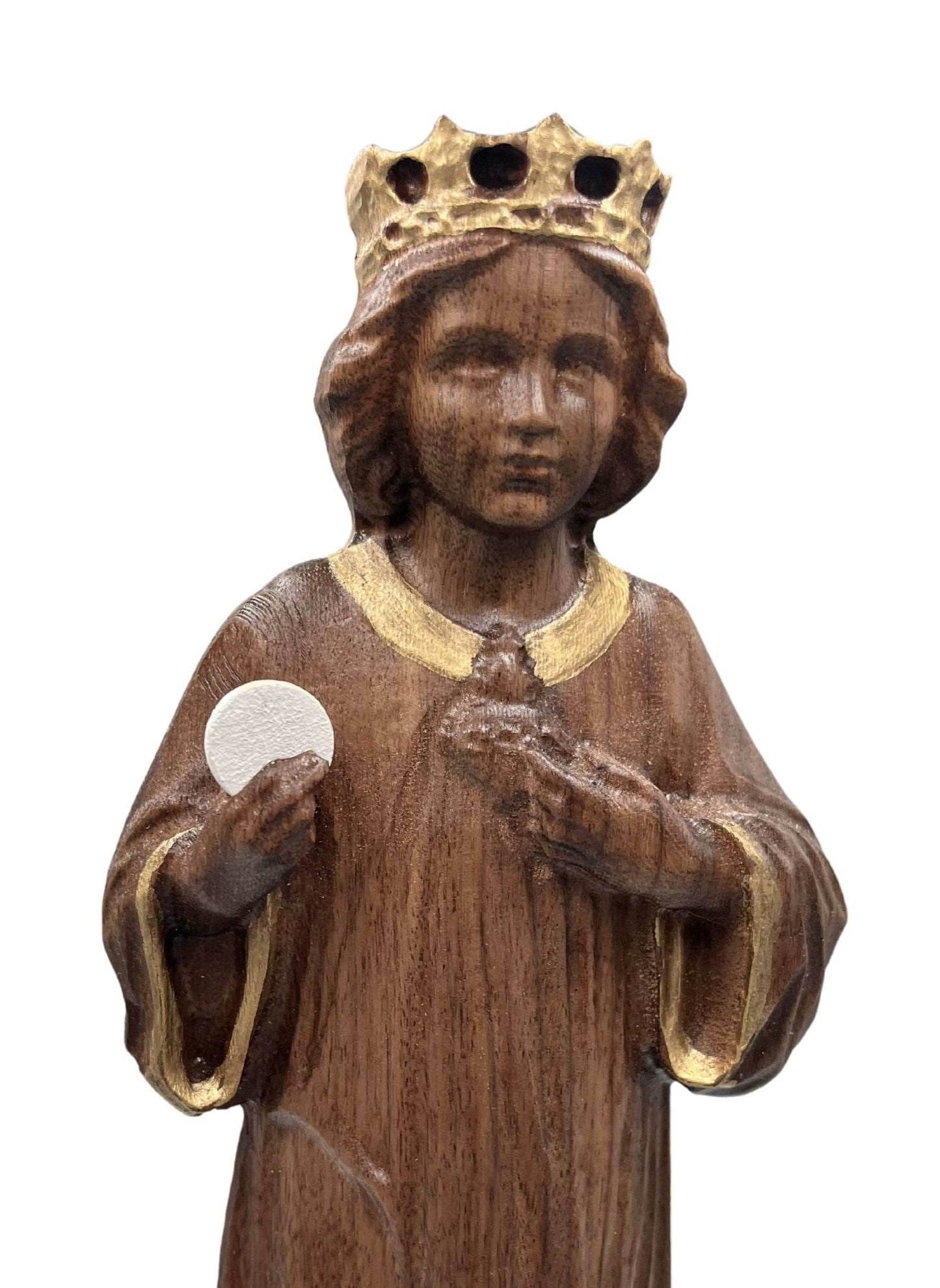 Divine  Child Jesus 12 inch Walnut Wall Statue Free Shipping - Bob and Penny Lord Journeys of Faith