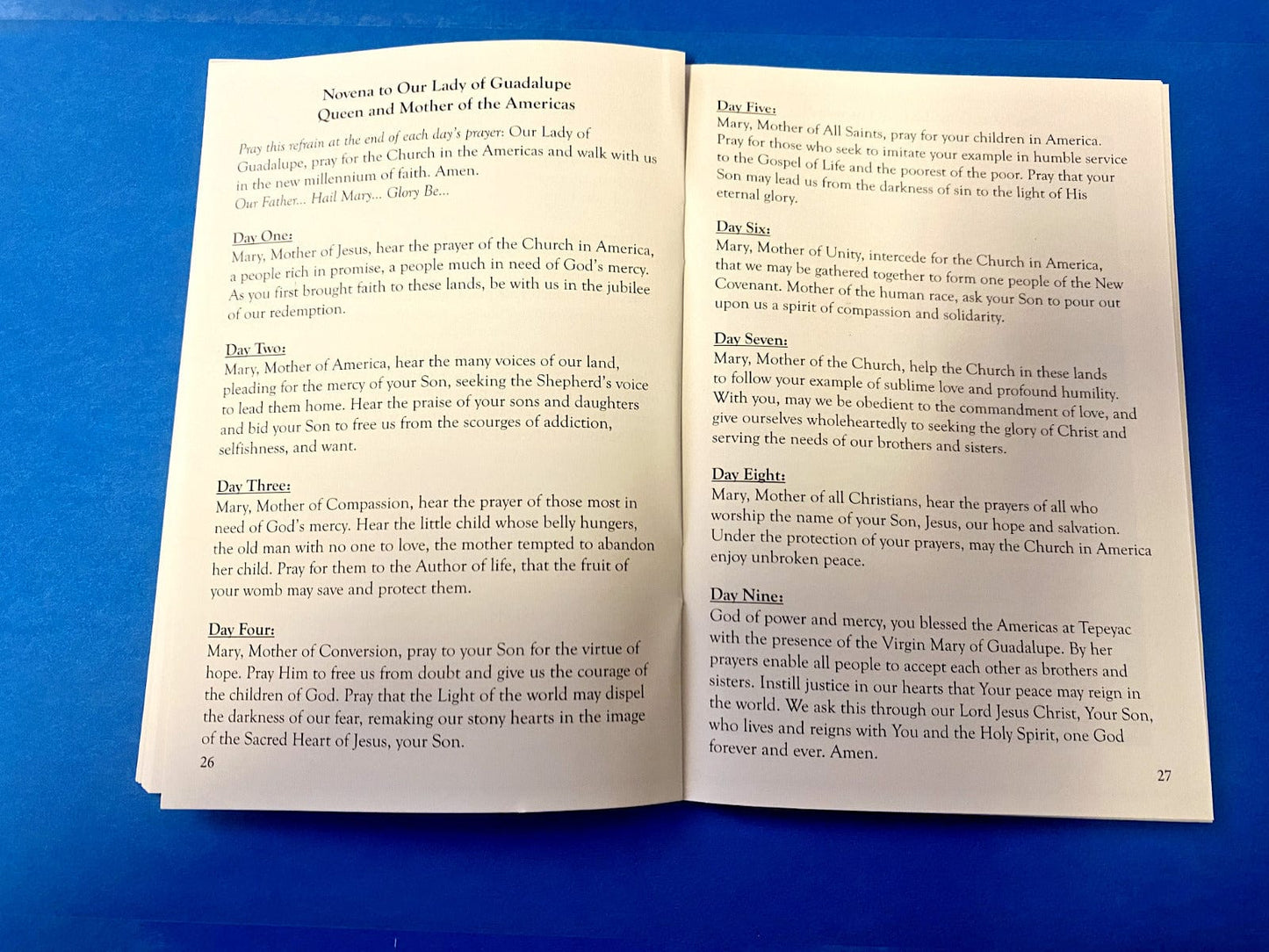 Our Lady of Guadalupe prayer book by Bob and Penny Lord, Christian collectible, with religious imagery and spiritual content.
