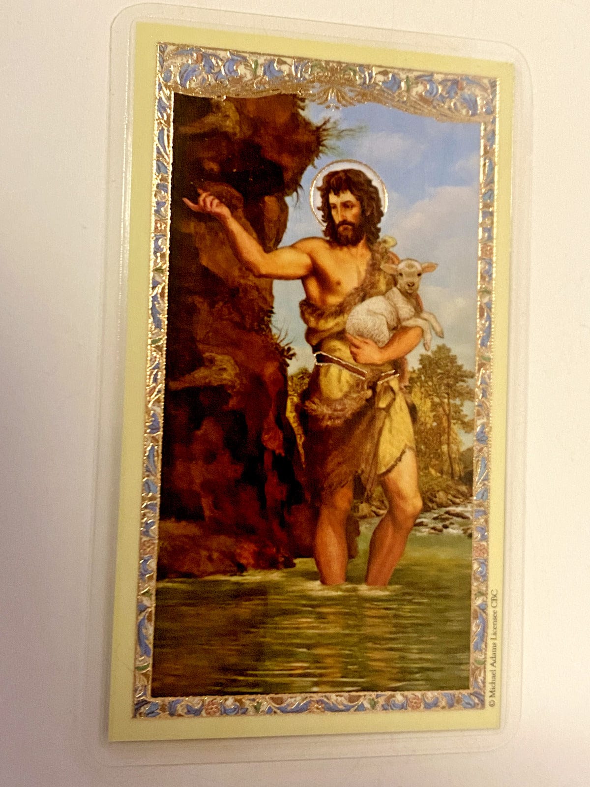 Saint John the Baptist Laminated Prayer Card, New - Bob and Penny Lord Journeys of Faith
