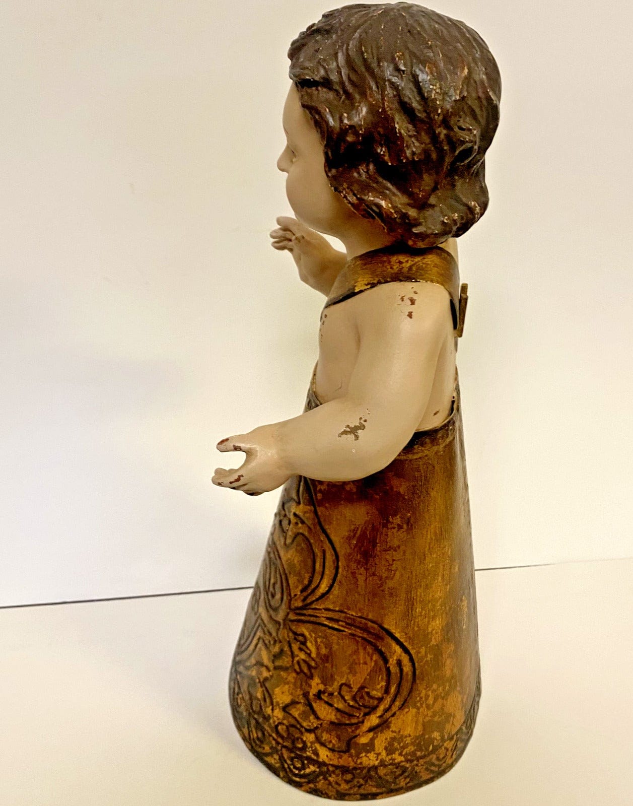 Vintage Santo Nino del Dolor statue, 14.5-inch religious figurine for home décor, unbranded, new condition.