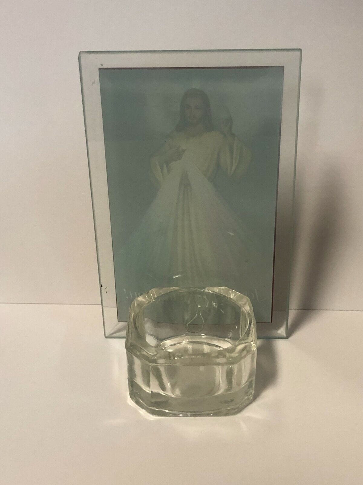 Our Lady of Guadalupe Votive Glass Holder 4.75", New - Bob and Penny Lord Journeys of Faith