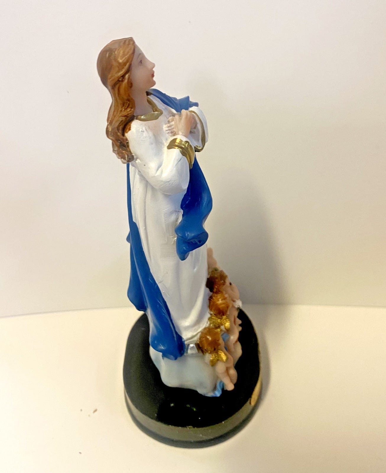 Resin statue of Our Lady of the Immaculate Conception, 5.25 inches, Christian religious collectible by Bob and Penny Lord Journeys of Faith