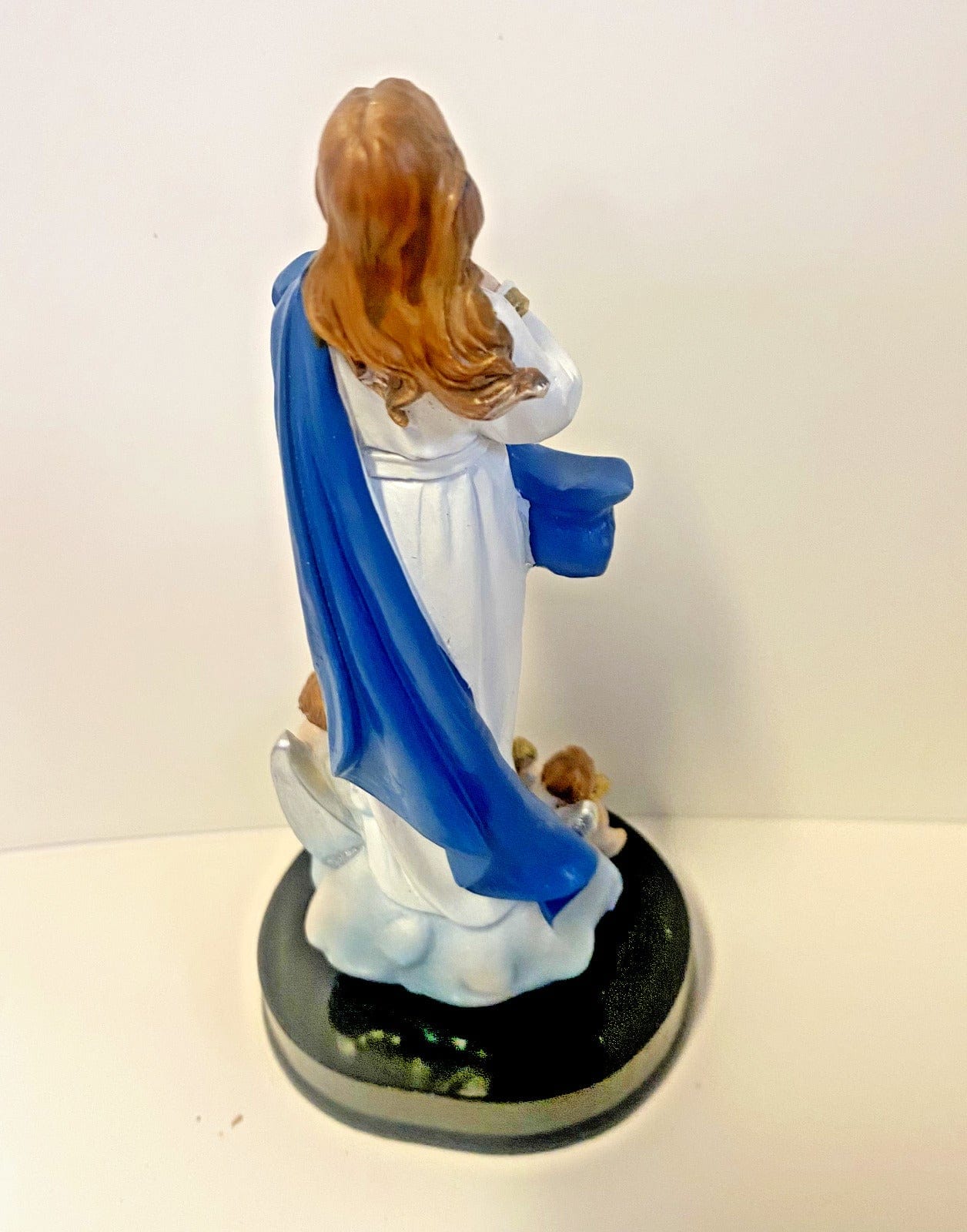 Resin statue of Our Lady of the Immaculate Conception, 5.25 inches tall, religious collectible by Bob and Penny Lord Journeys of Faith.