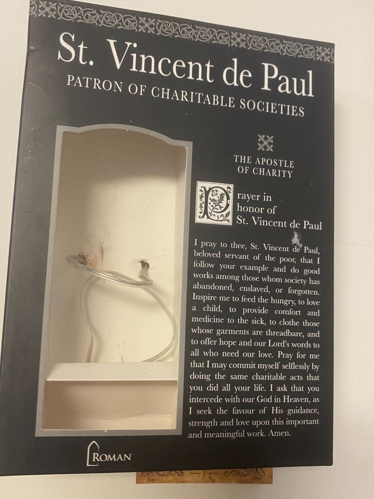 Saint Vincent de Paul Small 3.5"  Statue, + Bio & Prayer Card, New #RM-001 - Bob and Penny Lord Journeys of Faith