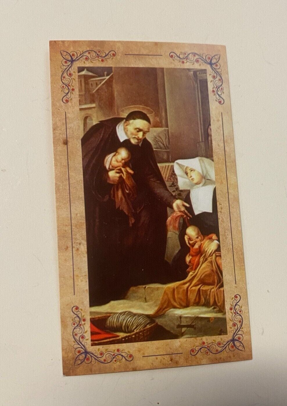 Saint Vincent de Paul Small 3.5"  Statue, + Bio & Prayer Card, New #RM-001 - Bob and Penny Lord Journeys of Faith