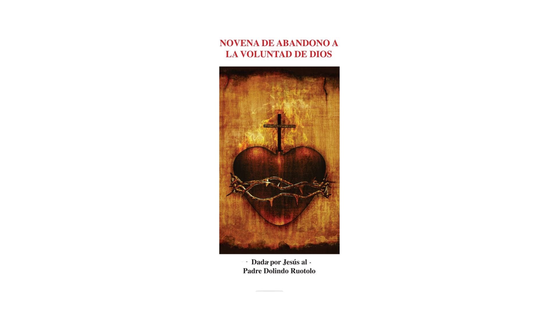 Novena de Abandono a La Voluntad De Dios Tarjeta de oración Espanol - Bob and Penny Lord Journeys of Faith