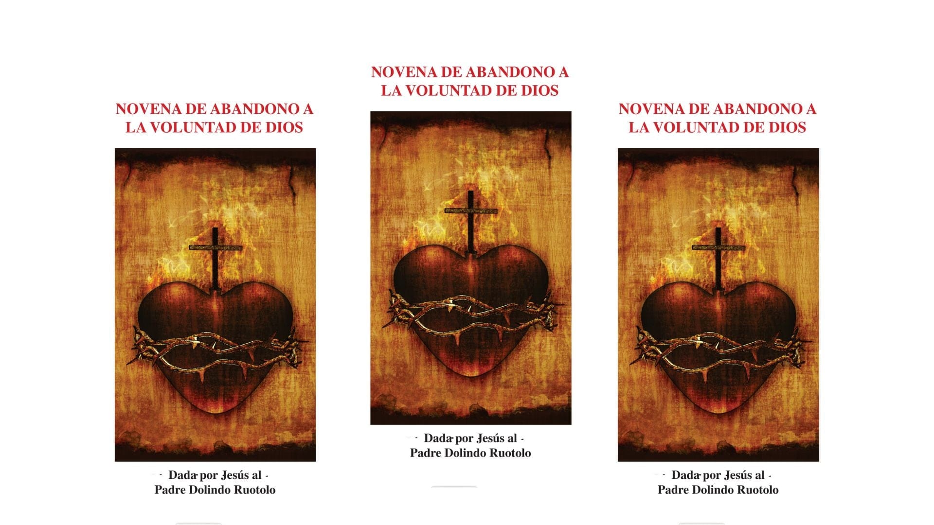 Novena de Abandono a La Voluntad De Dios Tarjeta de oración Espanol - Bob and Penny Lord Journeys of Faith