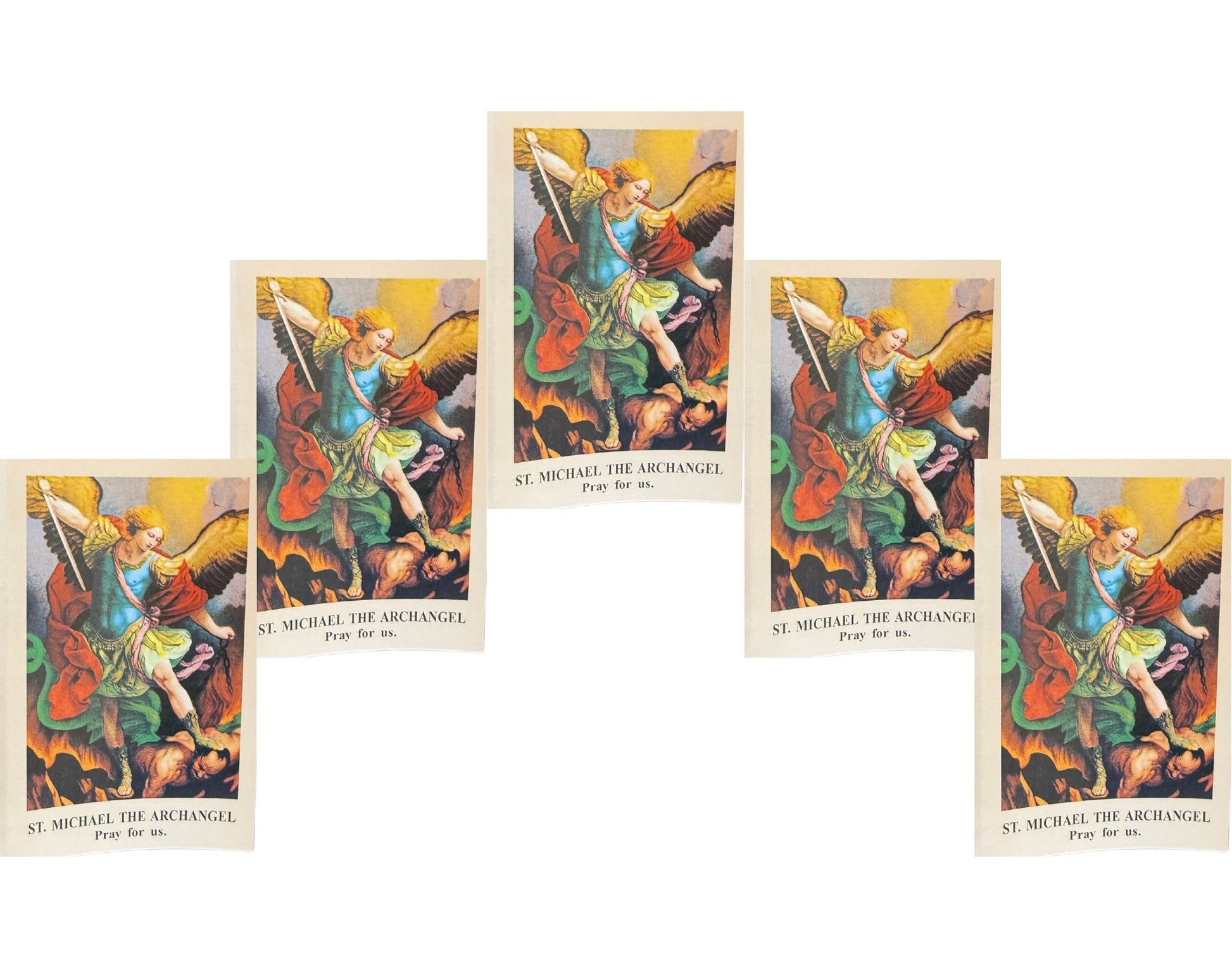 Saint Michael the Archangel Pray for Us Prayer Card - Journeys of Faith
