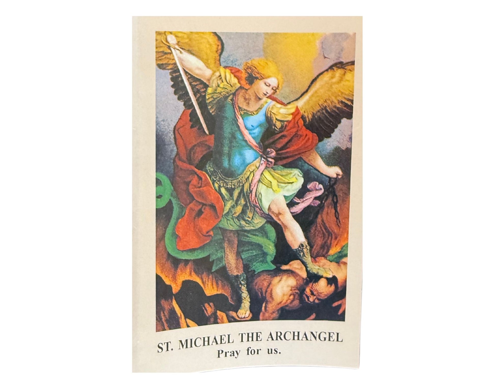 Saint Michael the Archangel Pray for Us Prayer Card - Journeys of Faith