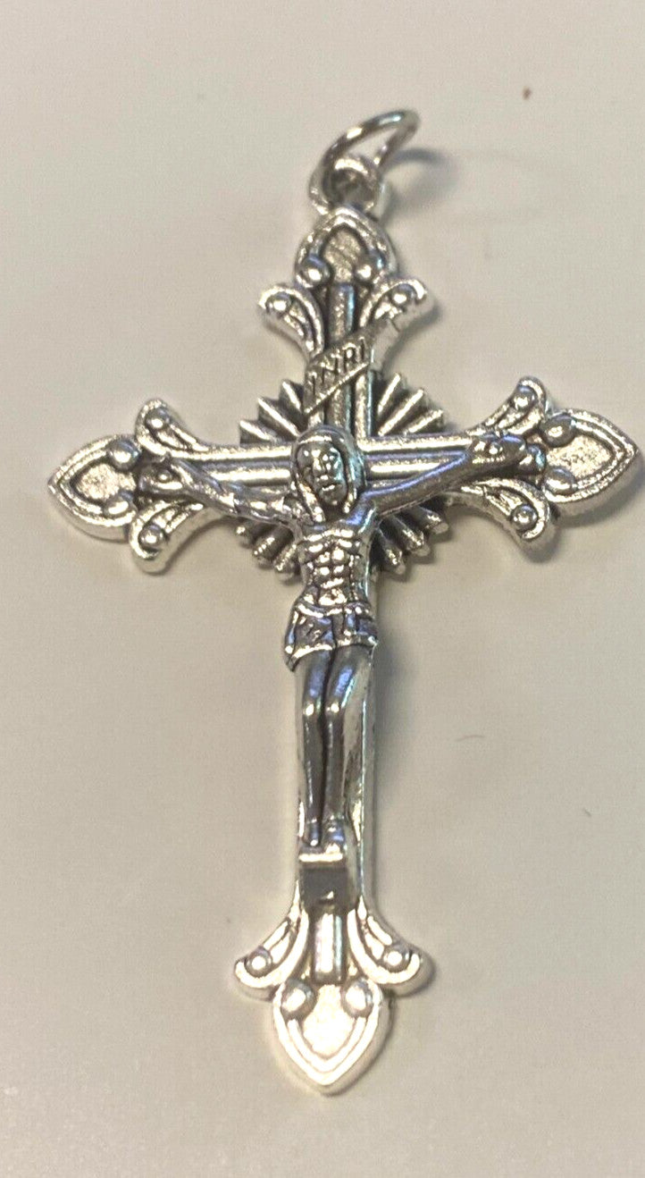 Silver Plated 2" Crucifix Pendant,  New #11 - Journeys of Faith