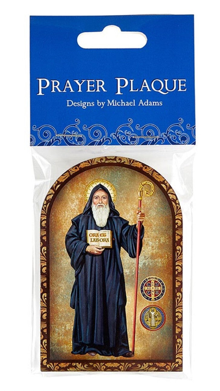 Saint Benedict Arched Plaque 4" , New #AB-200 - Journeys of Faith