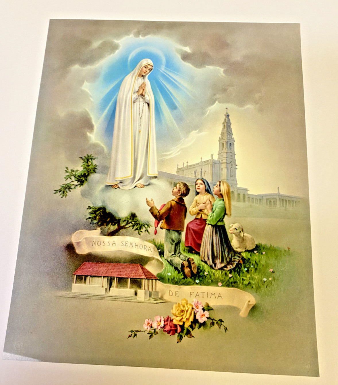 8"x10" art print of Our Lady of Fatima with children by Journeys of Faith, a religious image from Japan.