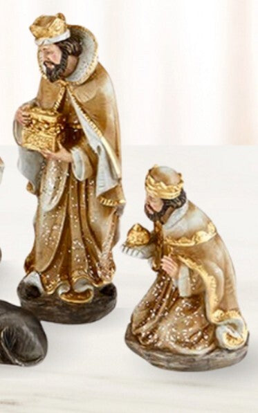 11-piece Nativity Set with figurines depicting the nativity scene, ideal for holiday and seasonal Christmas decorations.